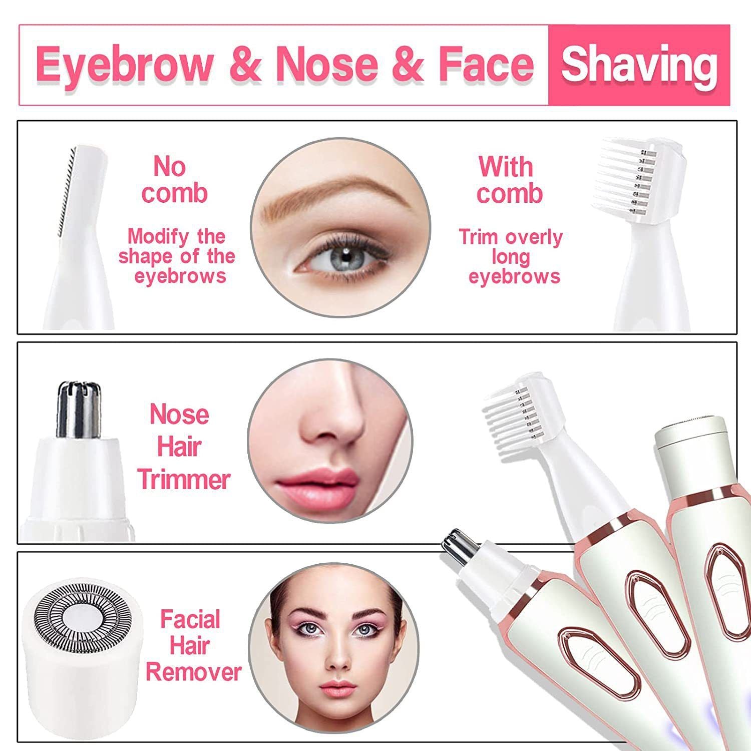 4-in-1 Women's Hair Removal Grooming Kit