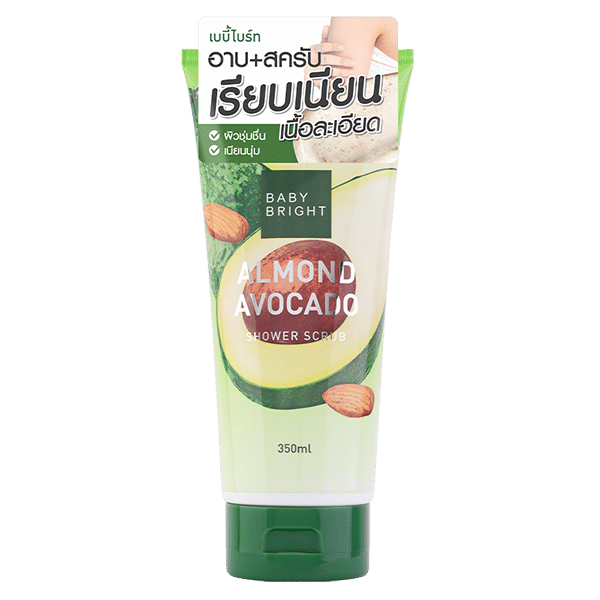 ALMOND AVOCADO SHOWER SCRUB 350ML BABY BRIGHT (B)