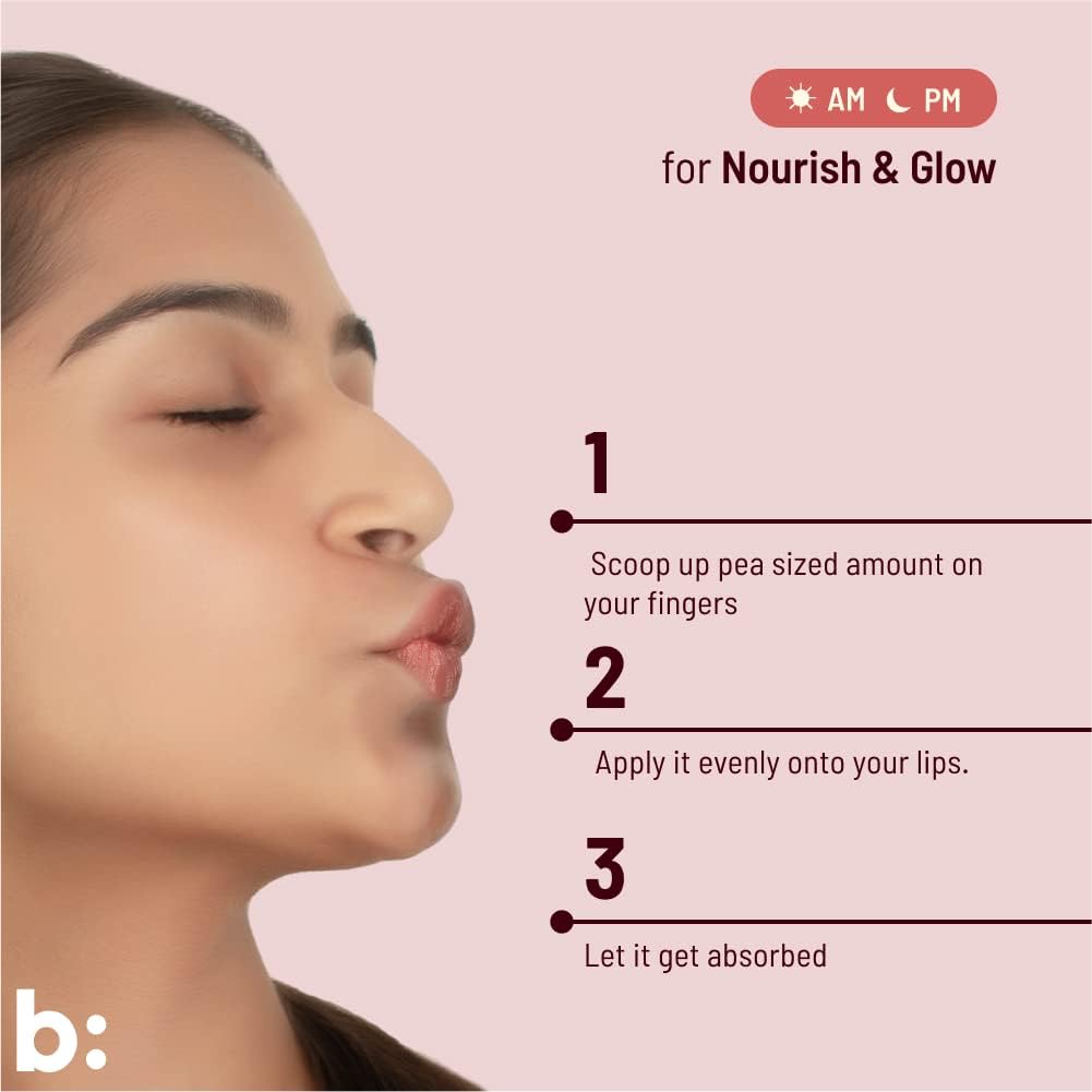 Biocule Glow Lip Balm : Squalane + Omega + Vit E 12gm