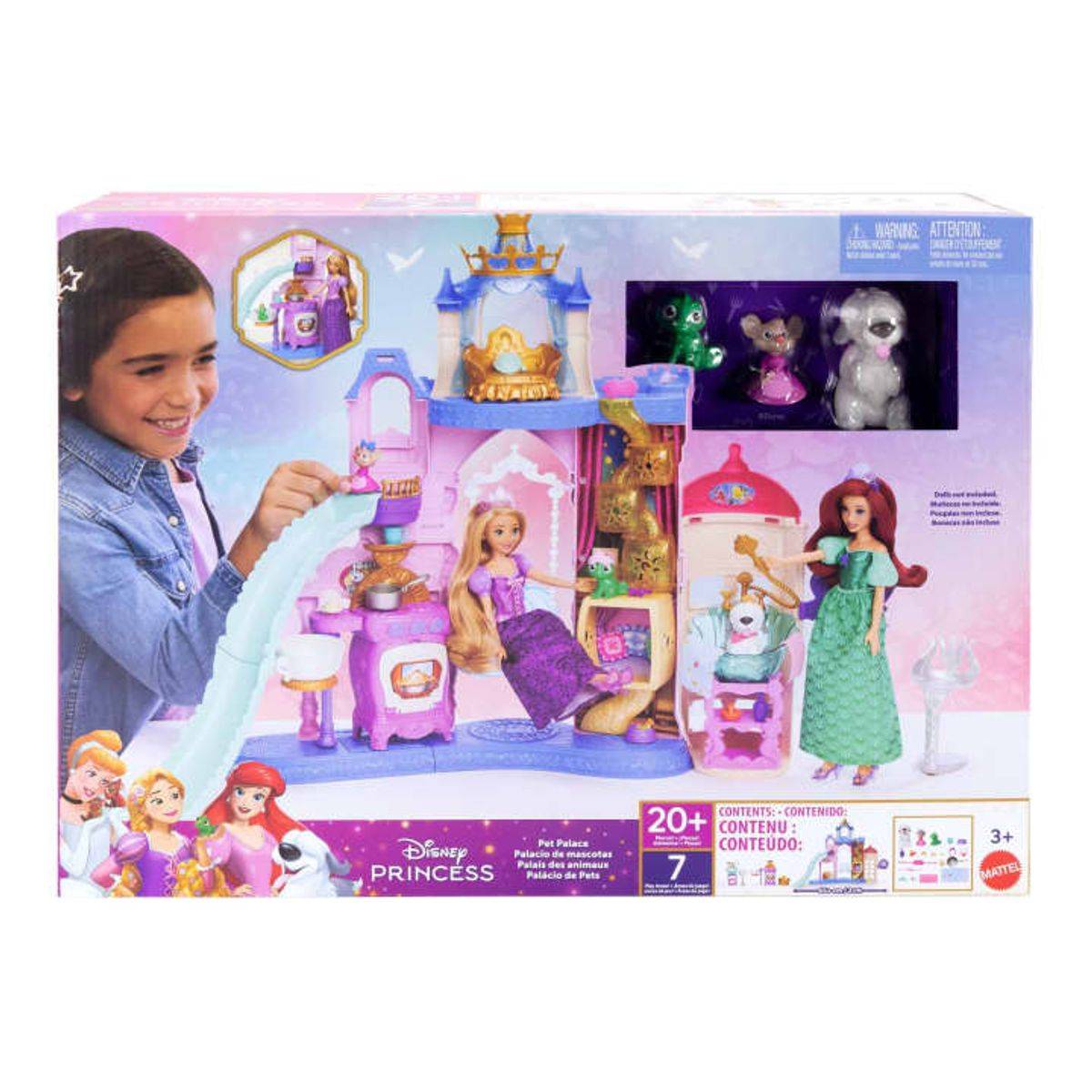 Disney Princess Pet Palace Playset, 20+ Pieces, For Age 3+ Years