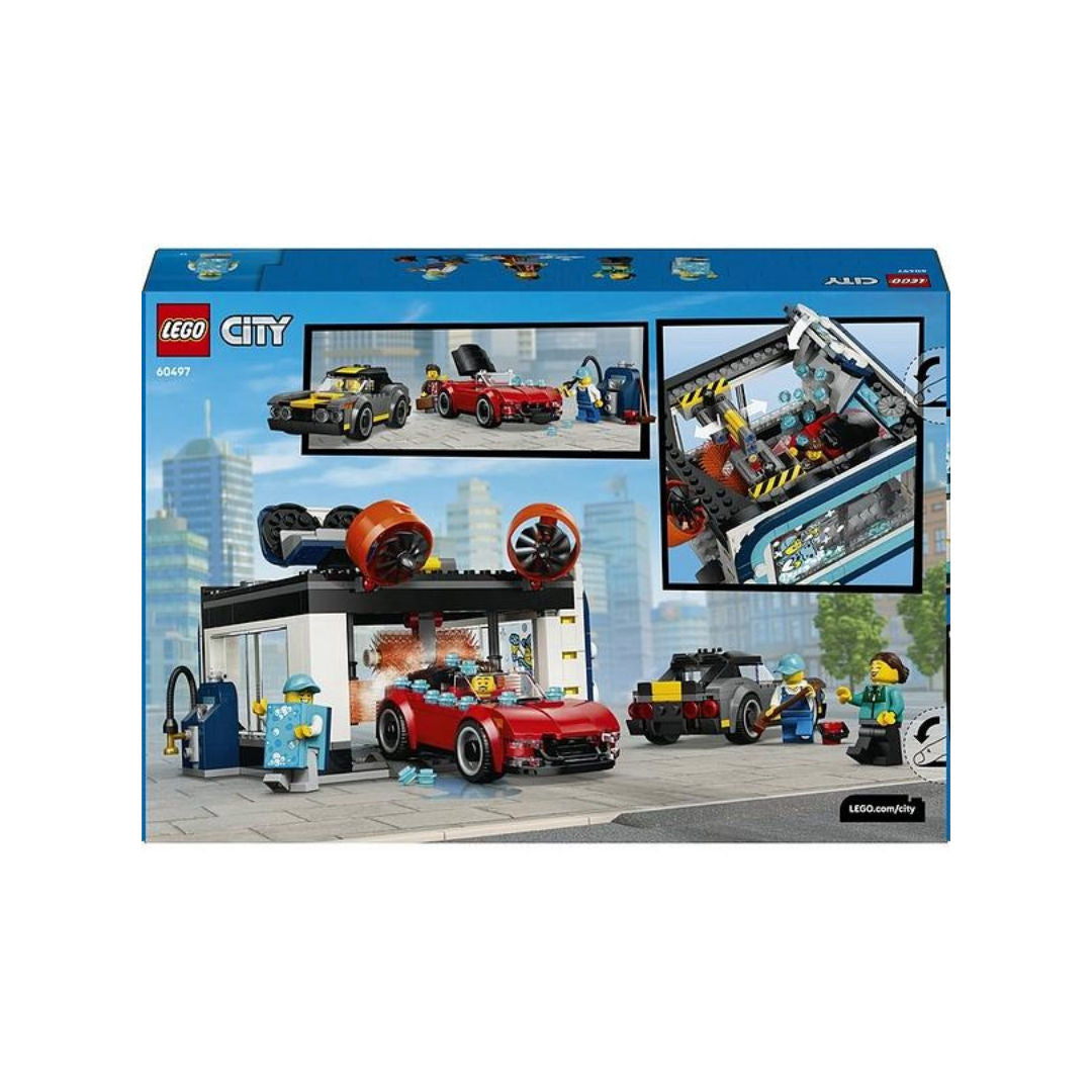 LEGO City Drive-Through Car Wash Building Toy Set, 583 Pieces, For Age 6+ Years