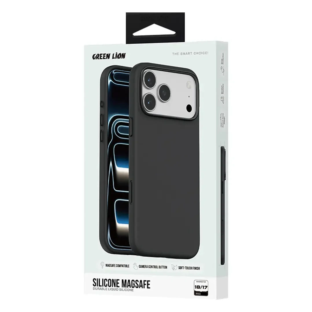 Green Lion Silicone MagSafe with Durable Liquid Silicone for iPhone 18/17 Pro & 18/17 Pro Max