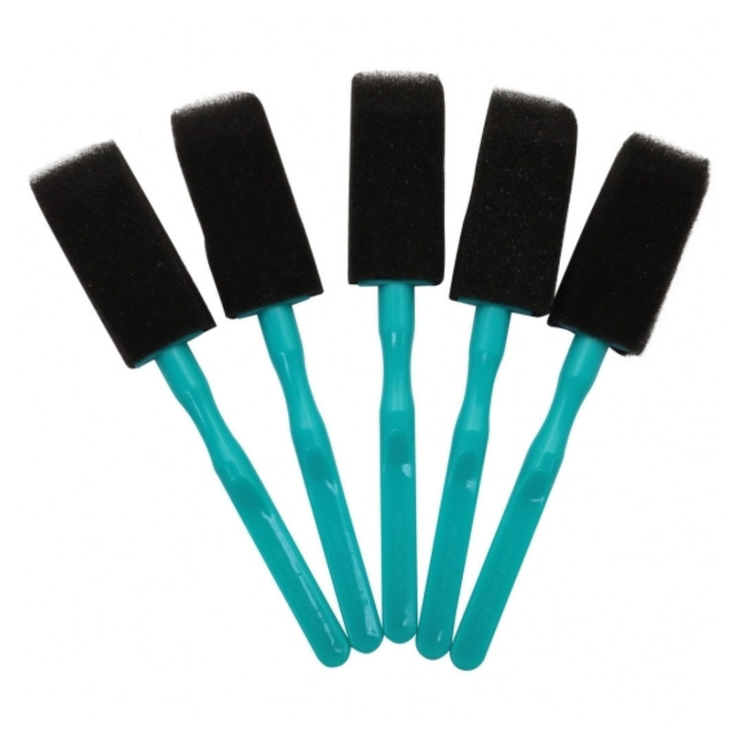 Mont Marte Hobby Foam Brushes Set, 5-Pieces