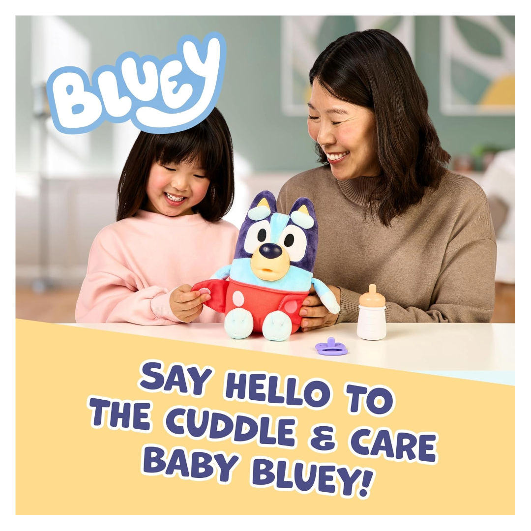 Bluey Cuddle & Care Baby Bluey Plush Toy (28cm), 3+ years