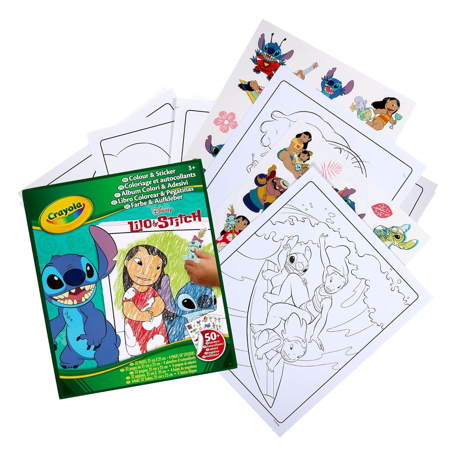 Crayola Disney Lilo&Stitch Colour & Sticker Book, Paperback
