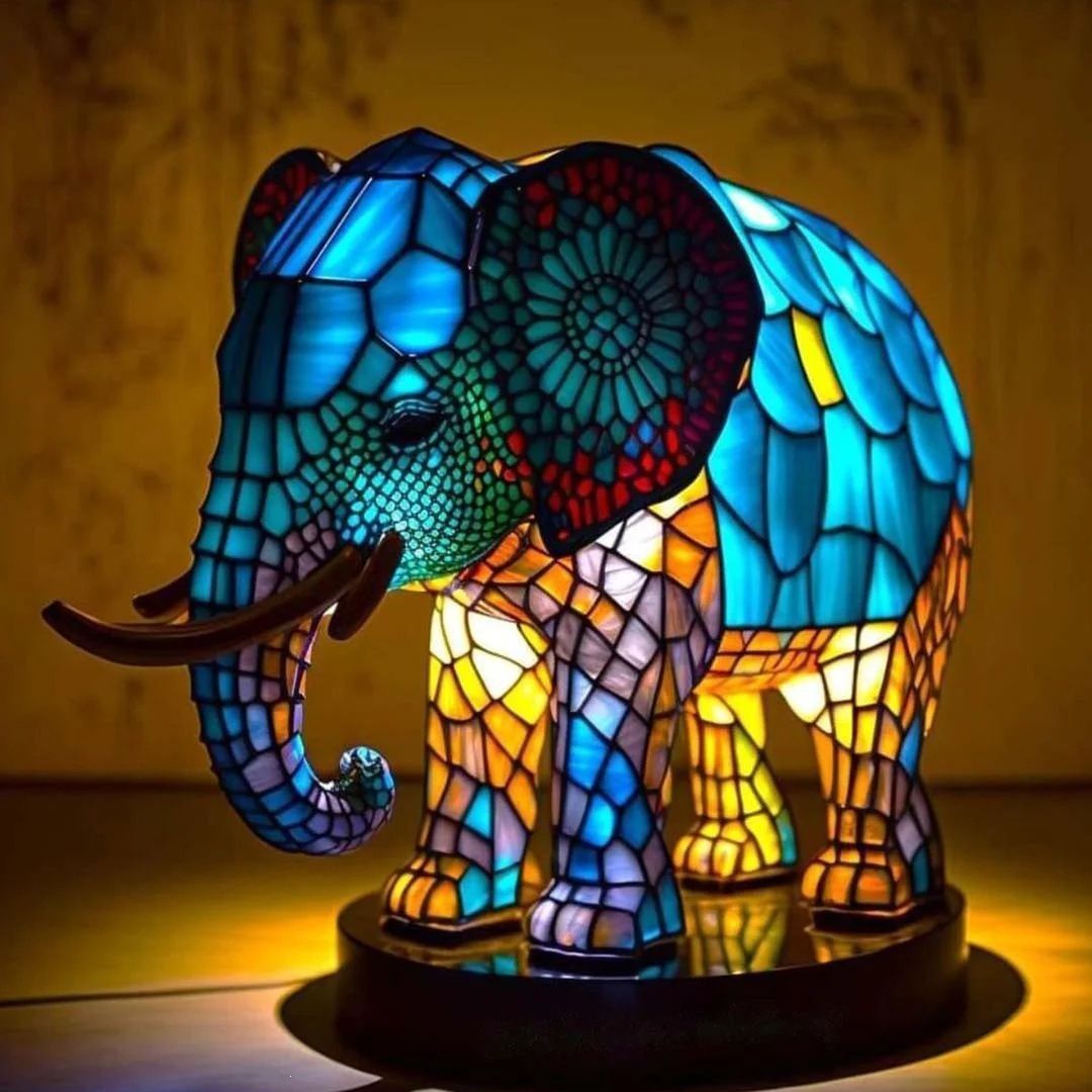 Colorful Elephant LED Table Lamp USB Night Light