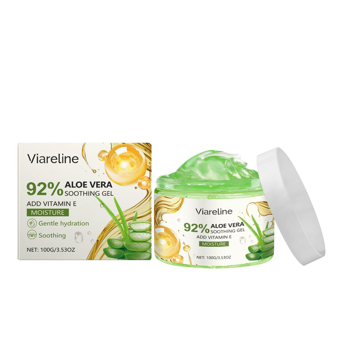 Aloe Vera Moisturizing Gel, Hydrate Skin, Soothing After Sun Care, Moisturize, Refresh, All Skin Types ,100g