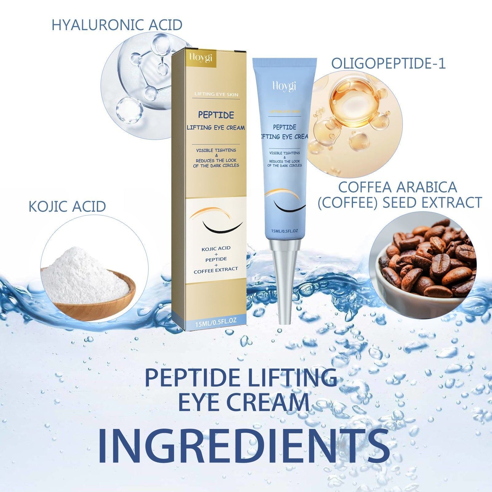 Revitalize Your Eyes with Peptide Lifting Eye Cream, Reduce Fine Lines, Dark Circles, and Boost Skin Elasticity ,15ml