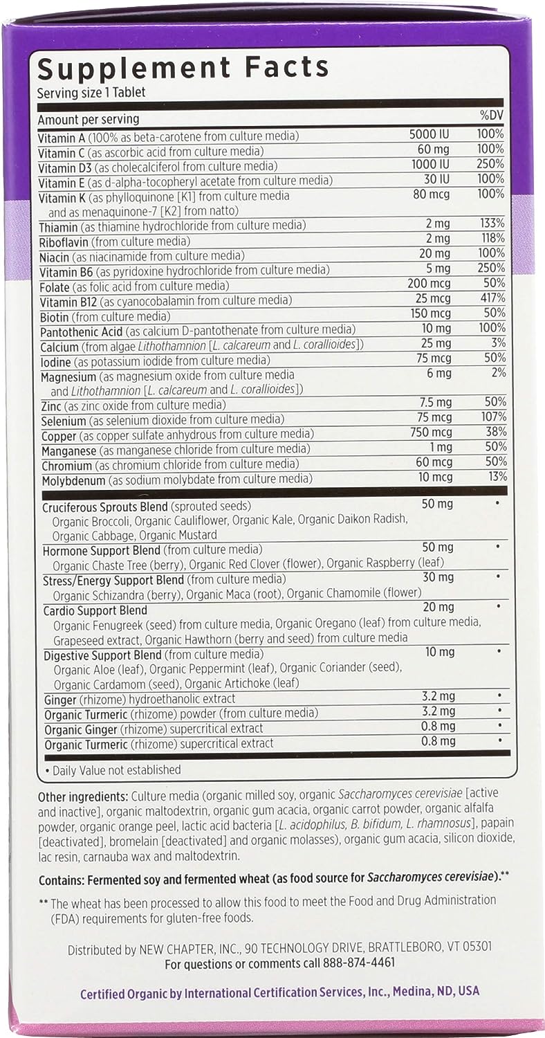 New Chapter Every woman's one daily MULTIVITAMINS 72 Vegetarian Tablets (Purple)