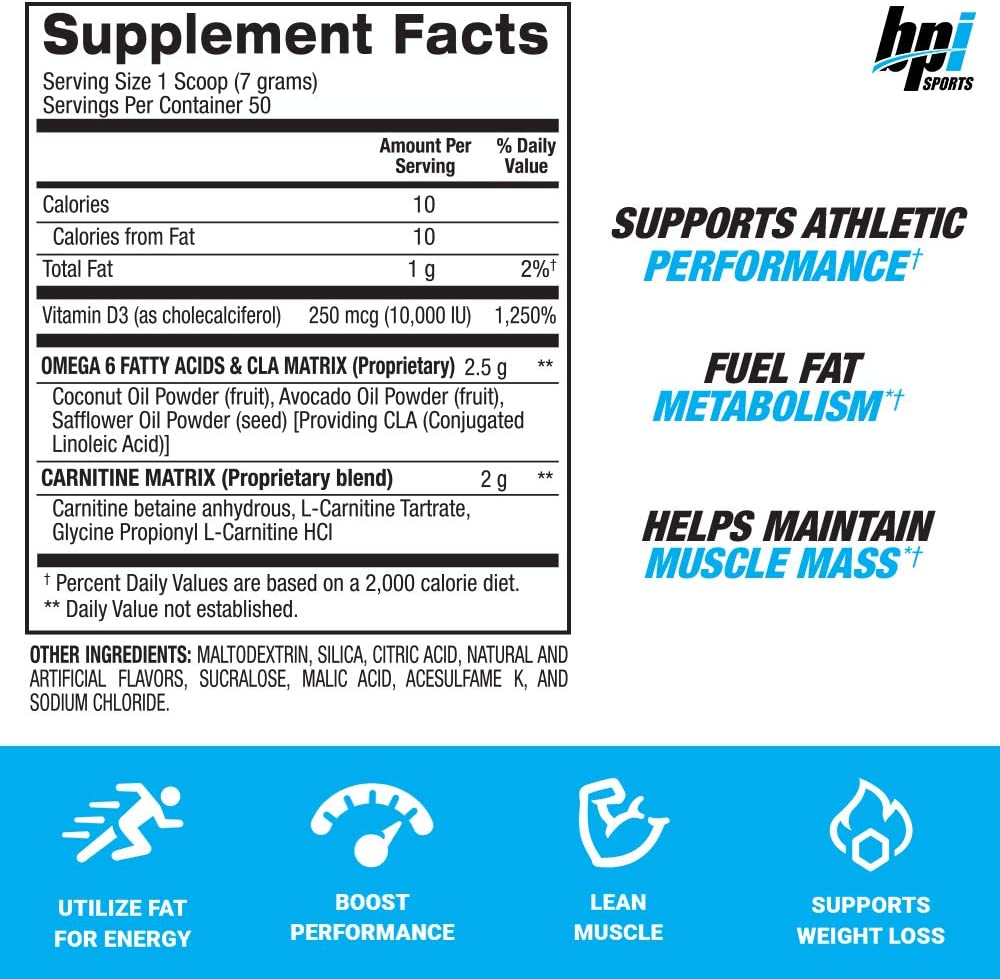 BPI Sports Health CLA + Carnitine Fruit Punch, 50 Servings