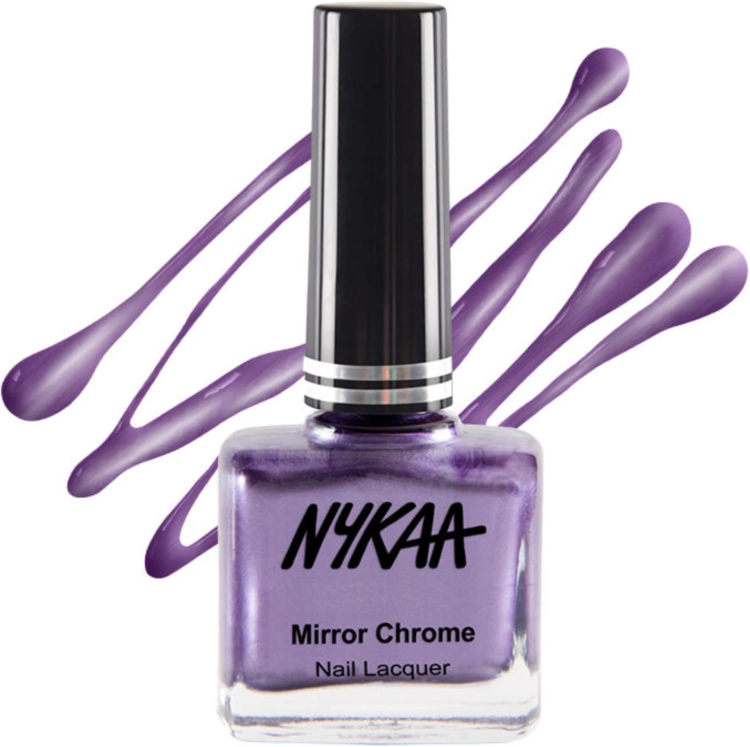 Nykaa Mirror Chrome Nail Lacquer Purple Galaxy Shade No. 178