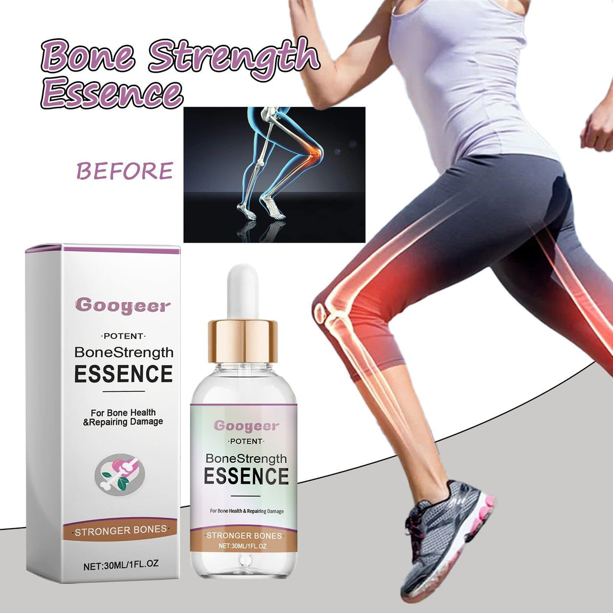 Bone Strength Essence, Natural Body Care for Joint & Bone Health, Relieve Discomfort ,30ml