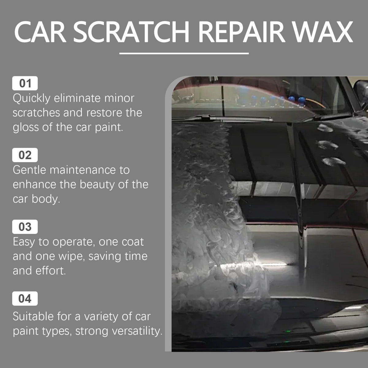 Car Scratch Repair Wax, 50ml, Fast Paint Touch Up, Stain Remover, Car Polishing Solution ,50ml/bottle
