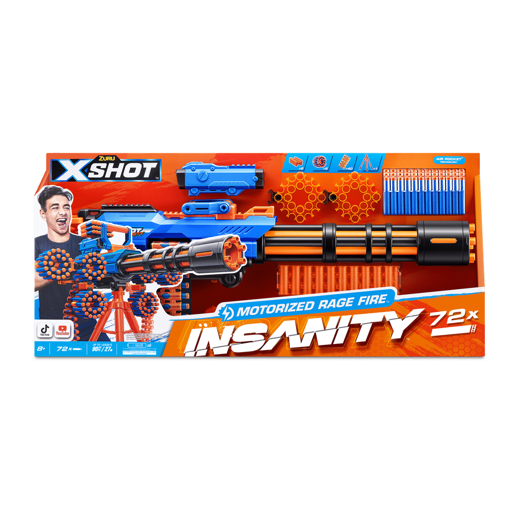 X-Shot Insanity Motorized Age Fire Gatling Gun w/ Tripod