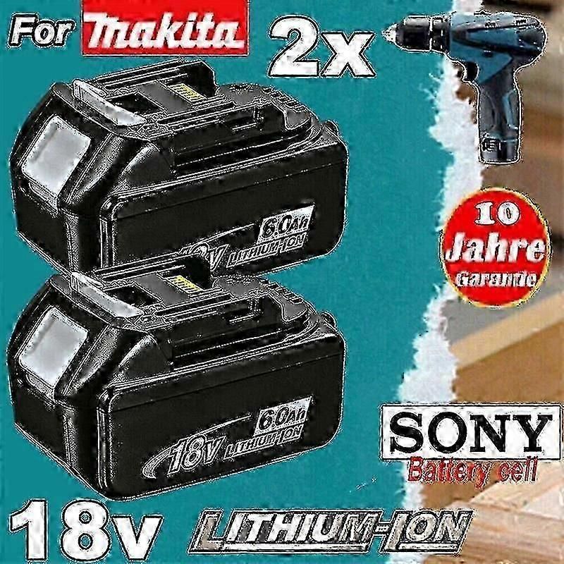 New 2 Pack For Makita 18v Battery 8.0 Ah Lxt Li-ion Bl1850b Bl1830b Bl1860b Cordless