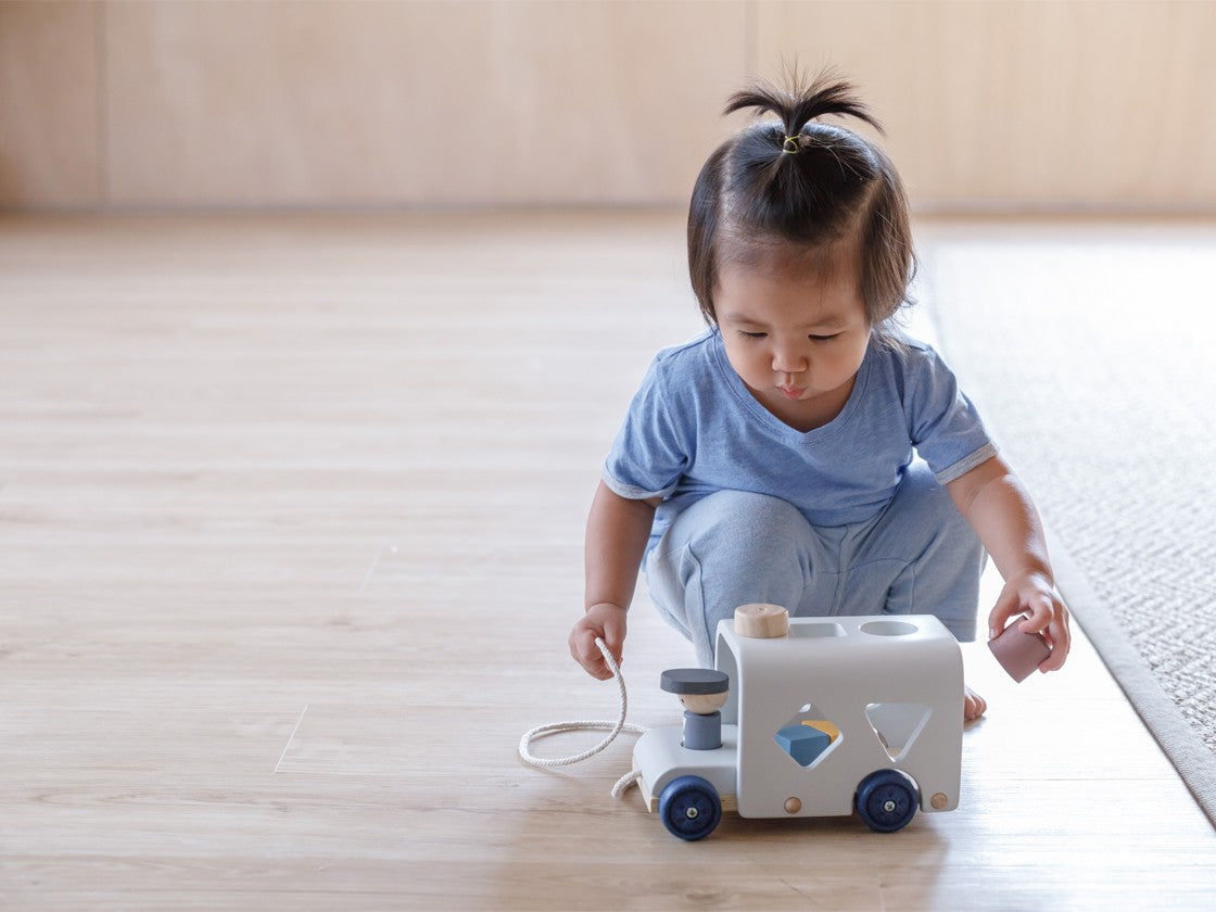 PlanToys Sorting Bus — Orchard | Wooden Shape Sorter