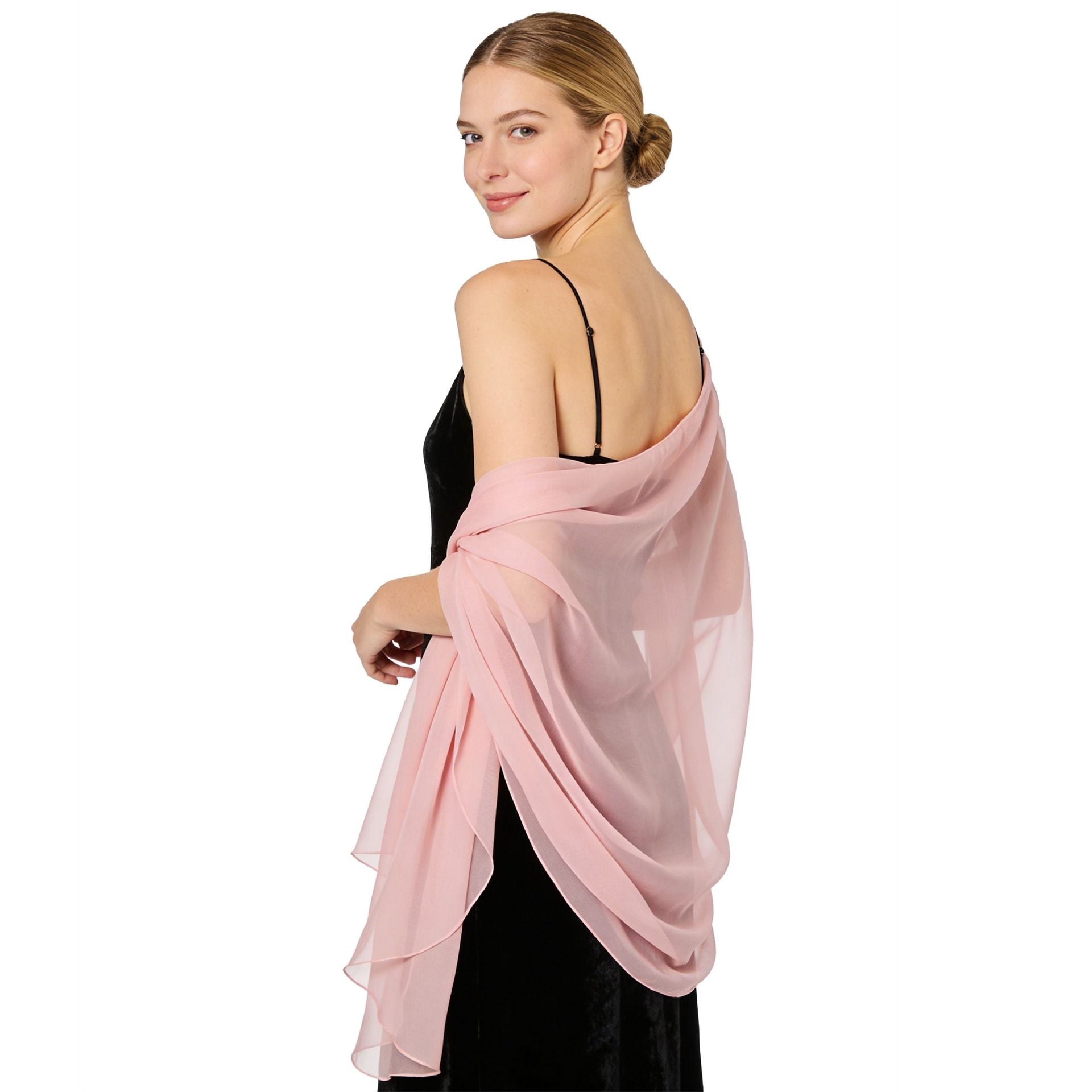 Elegant Chiffon Shawl Wrap for Wedding, Evening Dress & Bridal
