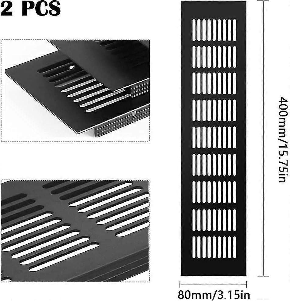 2 Pcs Aluminum Air Vent Grille Cover For Kitchen Cabinet Use