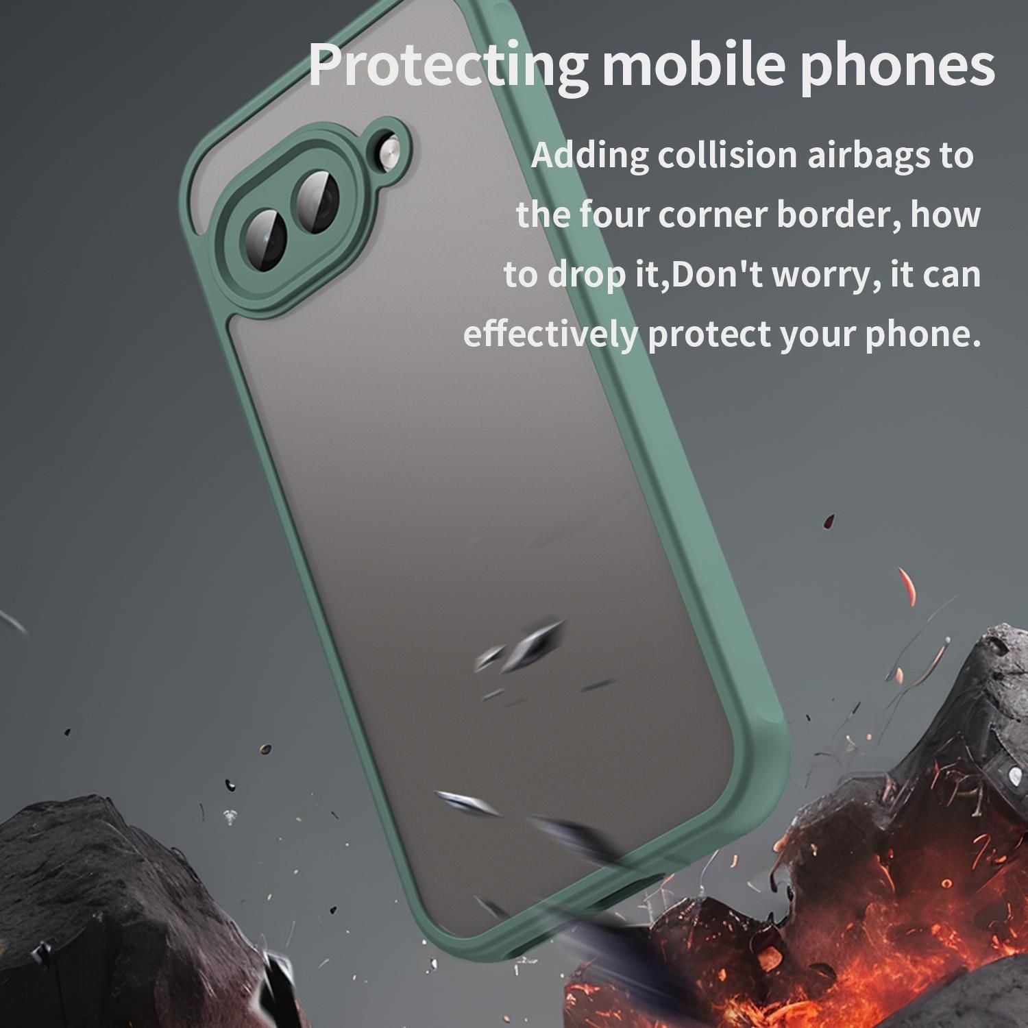 TPU Hybrid PC Frosted Phone Case For Google Pixel 9a