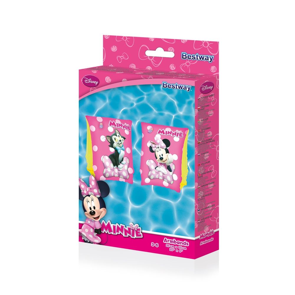 Bestway Disney Minnie Inflatable Arm Bands, 25x15cm, 6 to 12 years