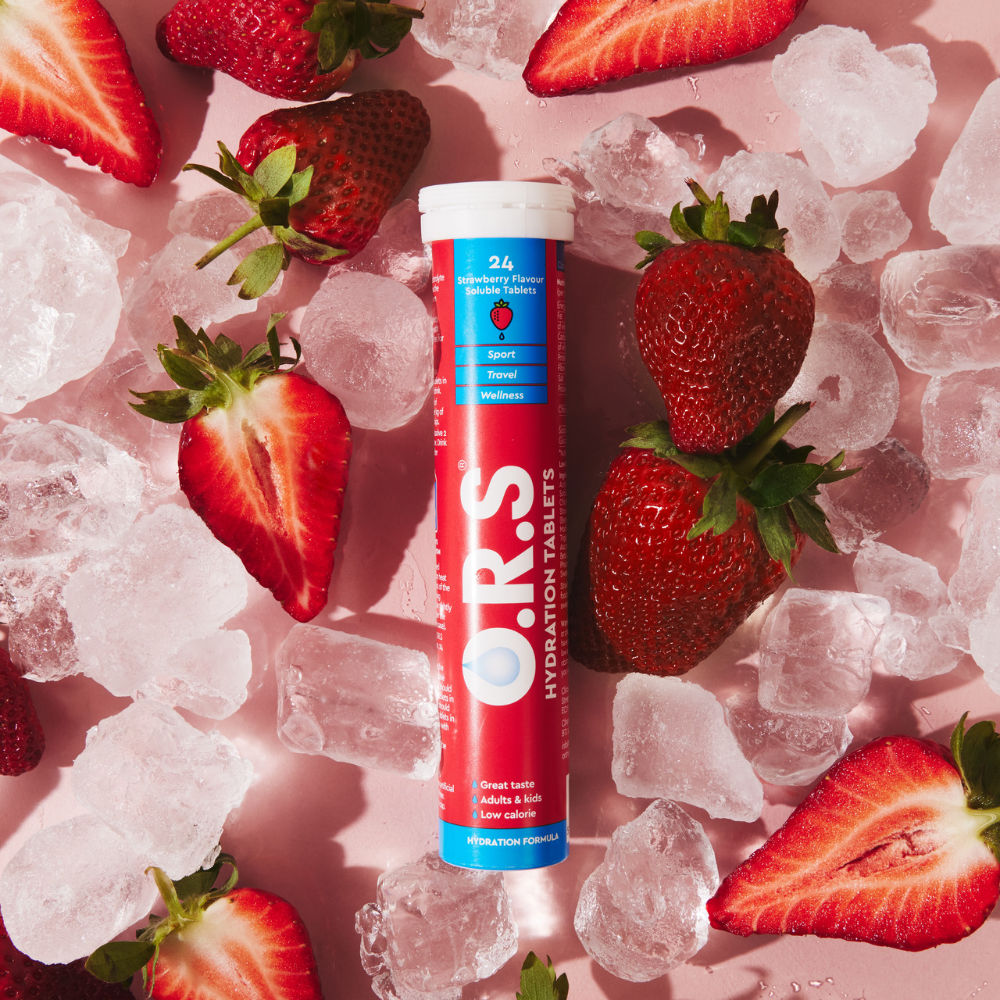 O.R.S Hydration Tablets With Electrolytes Lemon Blackcurrant Strawberry and Orange (PackOf4)