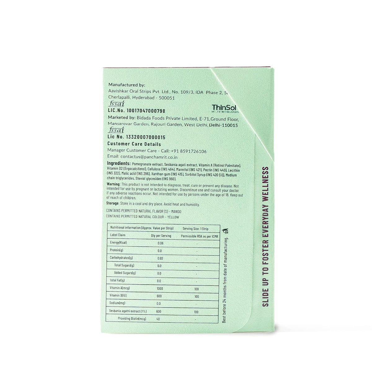 Panchamrit Oral Melting Strips for Hair - 30 (Pack of 2)