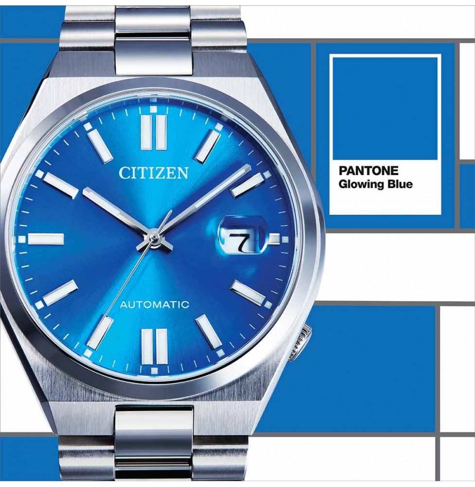 Citizen Stainless Steel Tsuyosa Collection Watch, Glowing Blue, NJ0158-89L