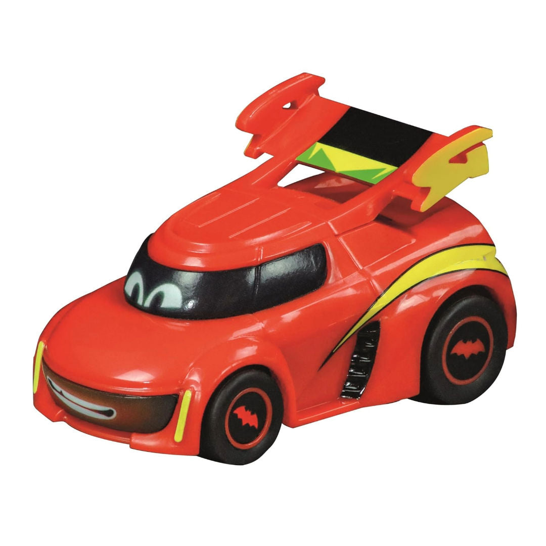 Carrera Pull N Speed DC Batwheels Bam Vs Redbird Pull-Back Action Motor Cars 1:43, Pack of 2, 3+ years