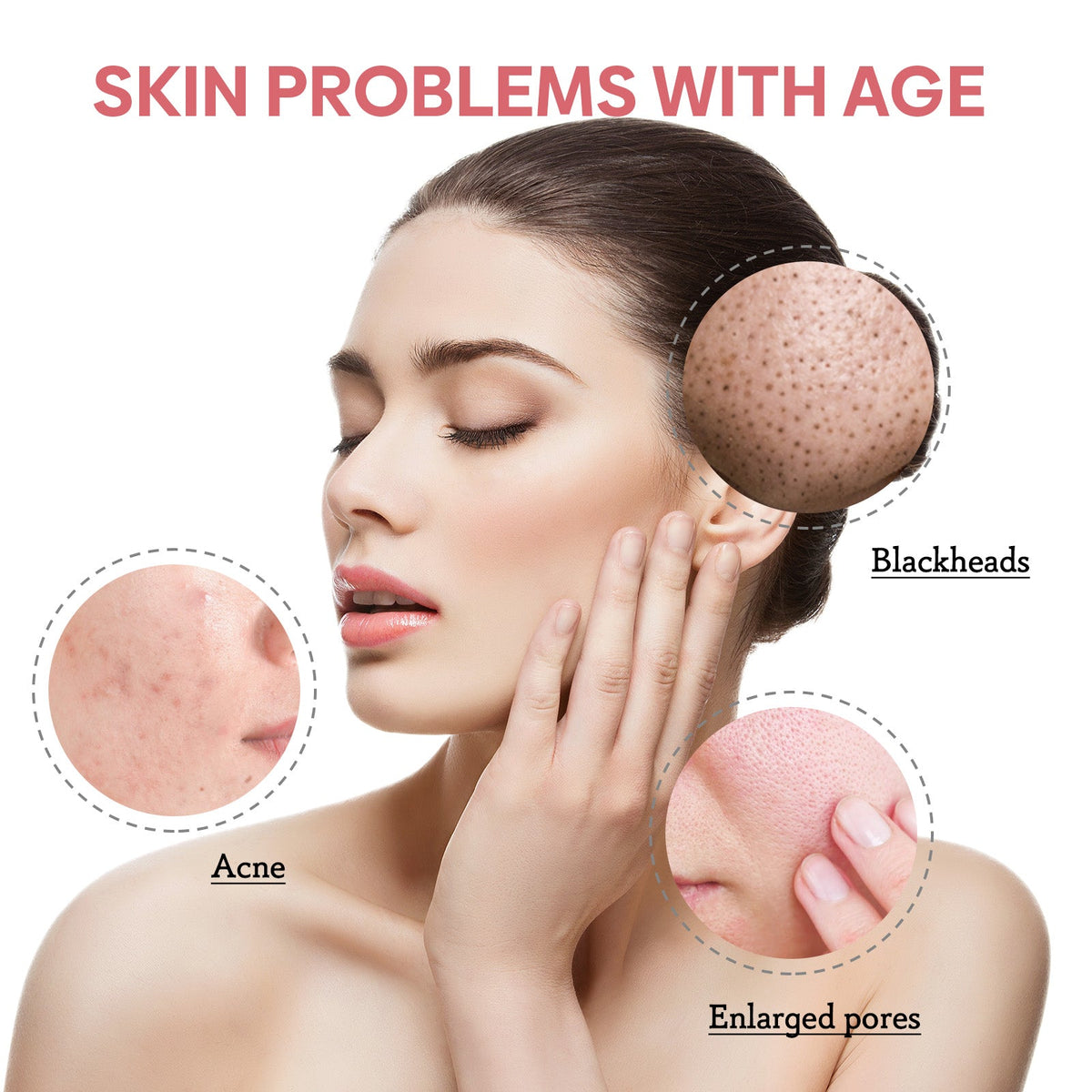 5 in 1 Cleansing Mousse for Pores, Blackheads, Acne, Oil Control, Brightening ,60ml