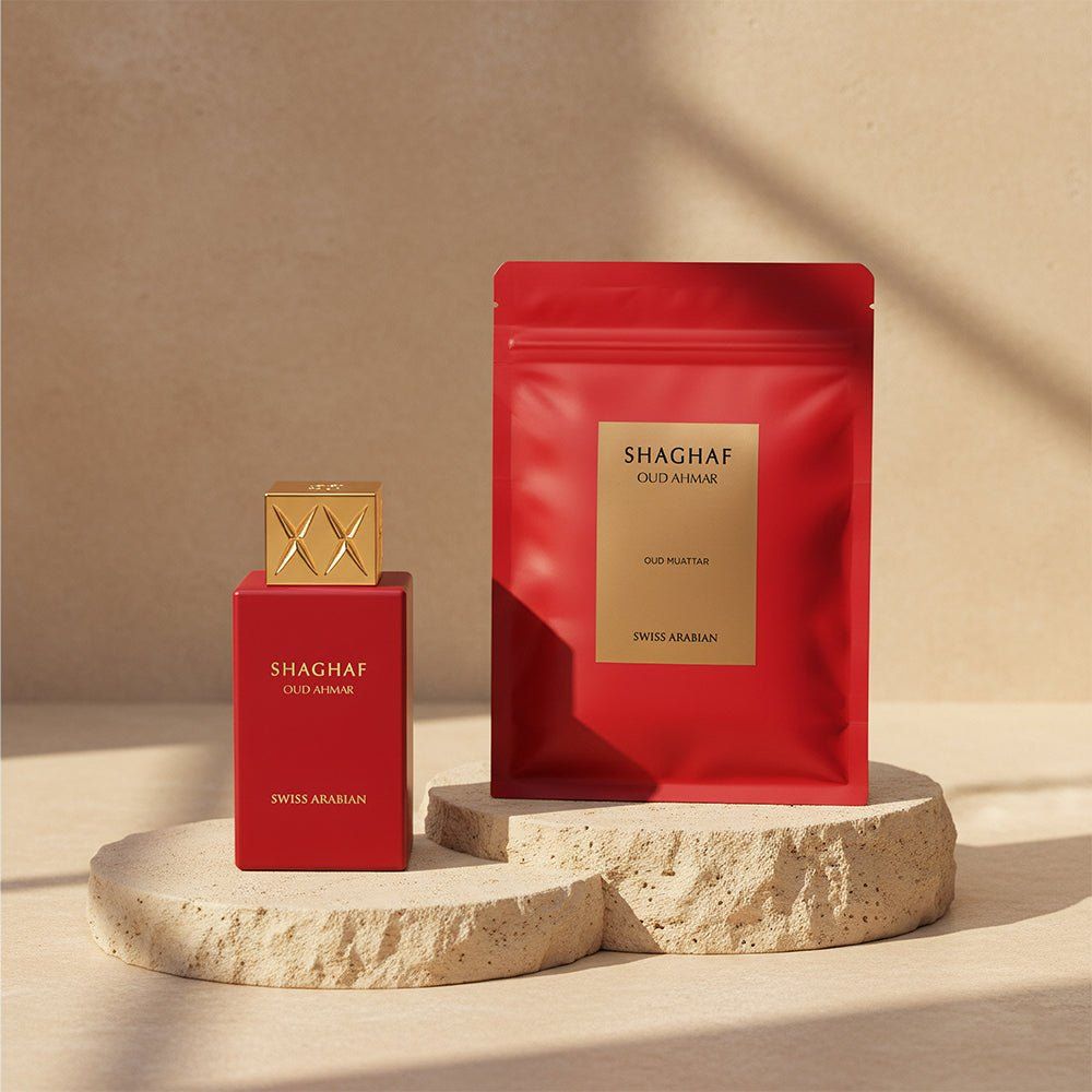 SHAGHAF OUD AHMAR PERFUME + MUATTAR