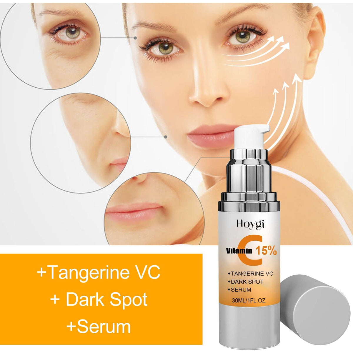 Hydrating Facial Care Serum with Vitamin C, Dark Spot Remover, Brightening Moisturizer ,30ml