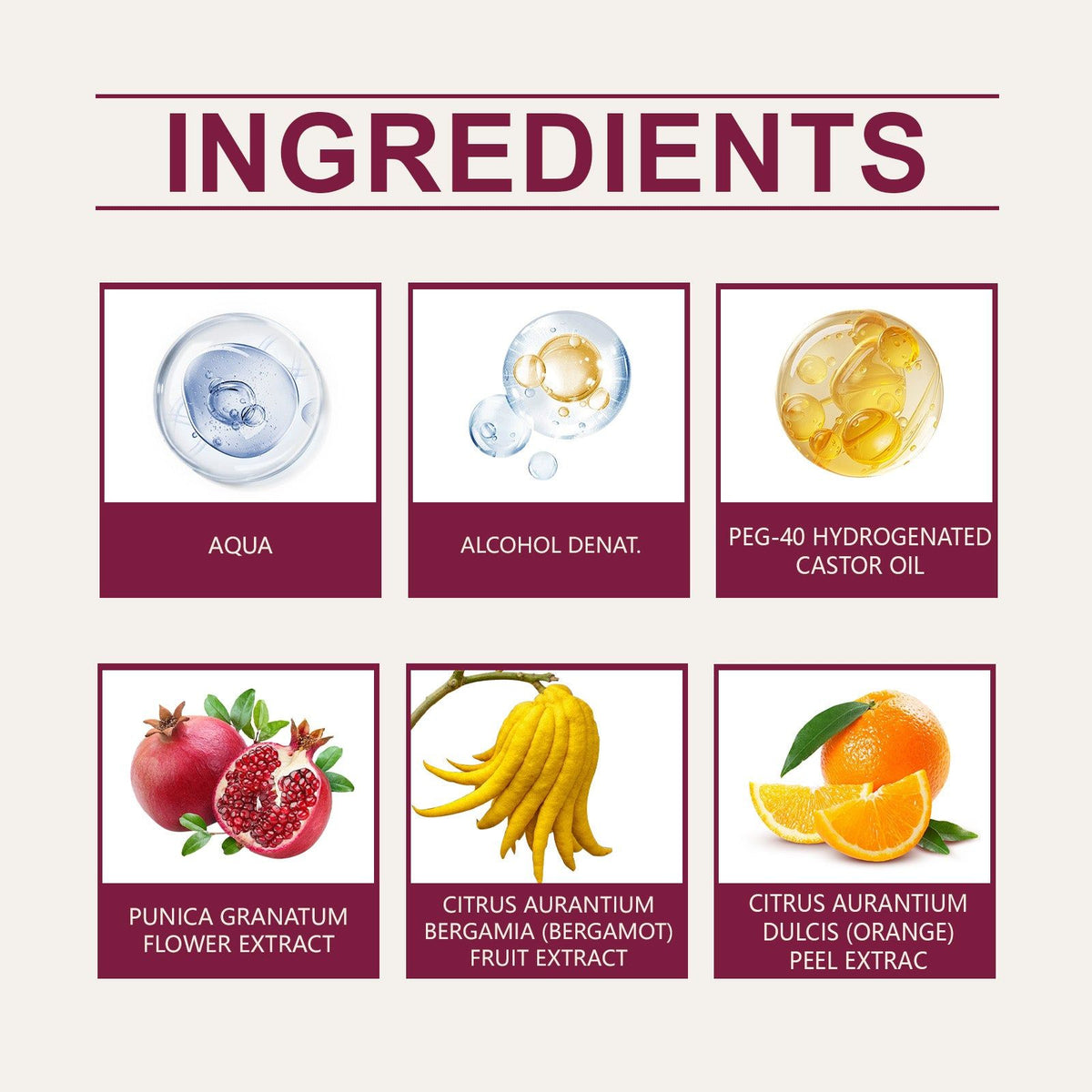Charm Pomegranate Floral Water, Fresh Long-Lasting Fragrance, Elegant & Easy to Carry ,10ml/box