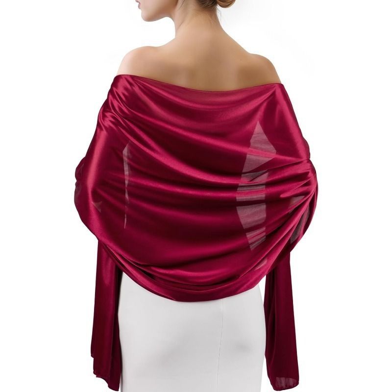 Silver Shawl Wrap for Women Wedding, Bridesmaid & Evening