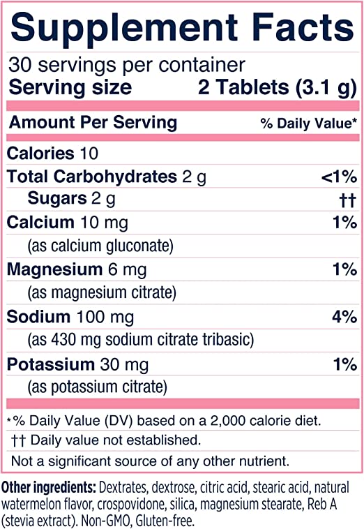 SaltStick Electrolyte Fastchews- Watermelon, 60 Tablets
