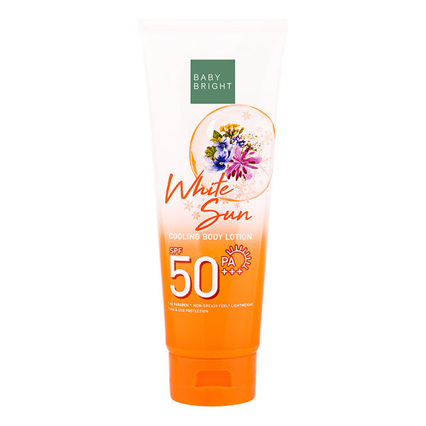 WHITE SUN COOLING BODY LOTION SPF50 PA+++ 160ML BABY BRIGHT (B)