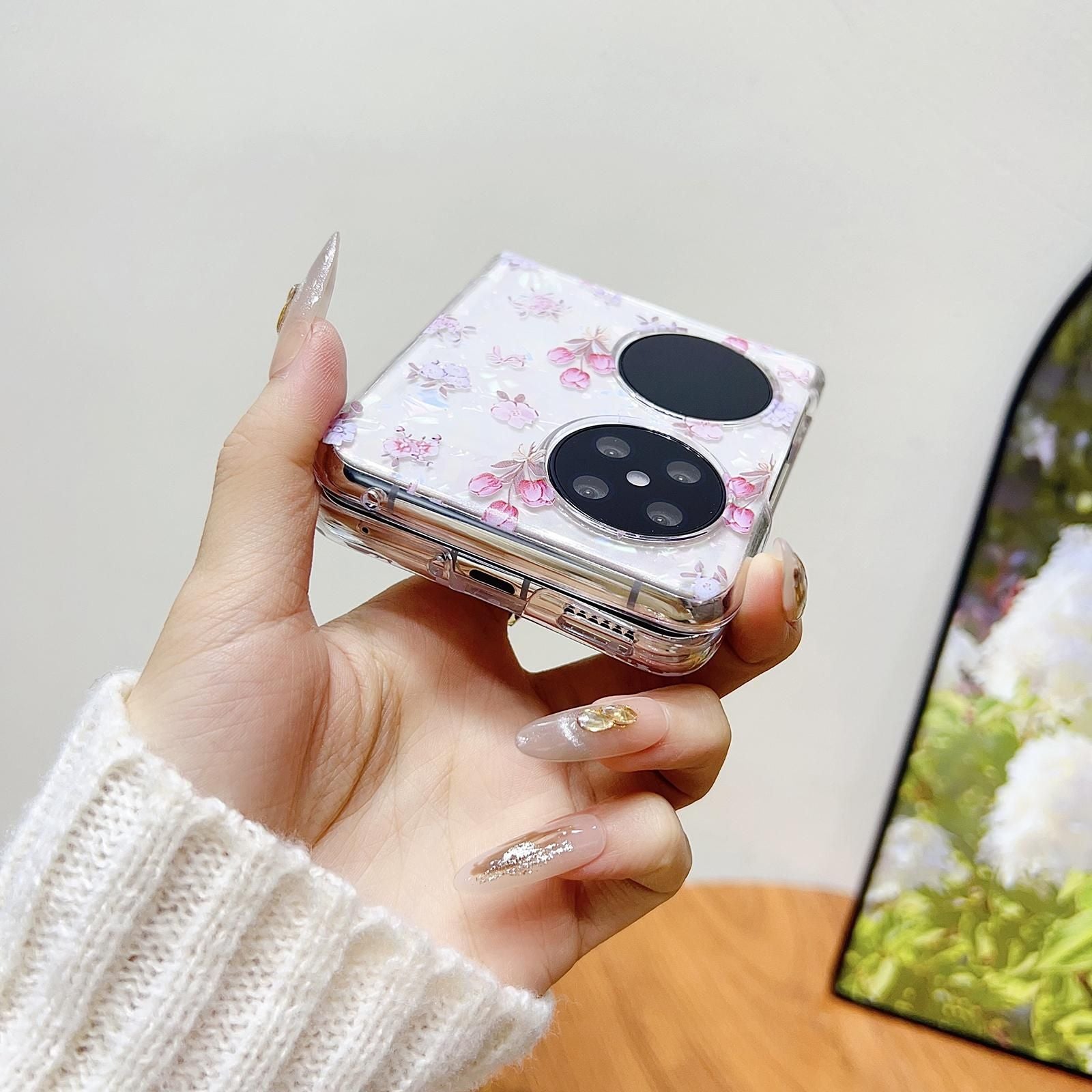 Flower Pattern PC Case For Huawei Pocket 2