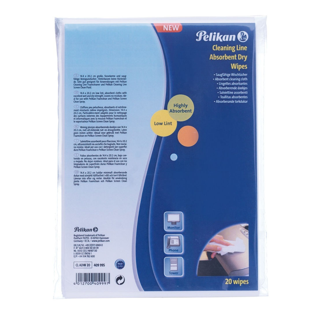 Pelikan Cleaning Line Dry Wipes, 475114 / 409995