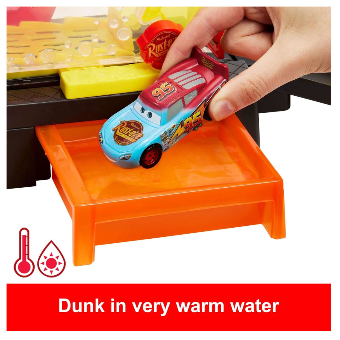 Disney Pixar Cars Color Changers Race Ready Car Wash Playset, For Age 4+ Years