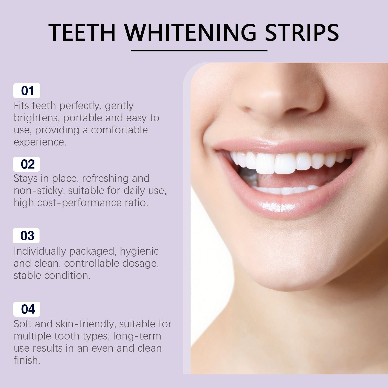 Purple Teeth Whitening Strips 7pcs