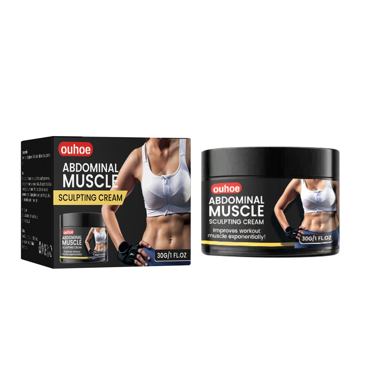 Achieve Flat Abs Fast with Abdominal Muscle Shaping Cream, Boost Fat Burn, Enhance Workout Results ,30g