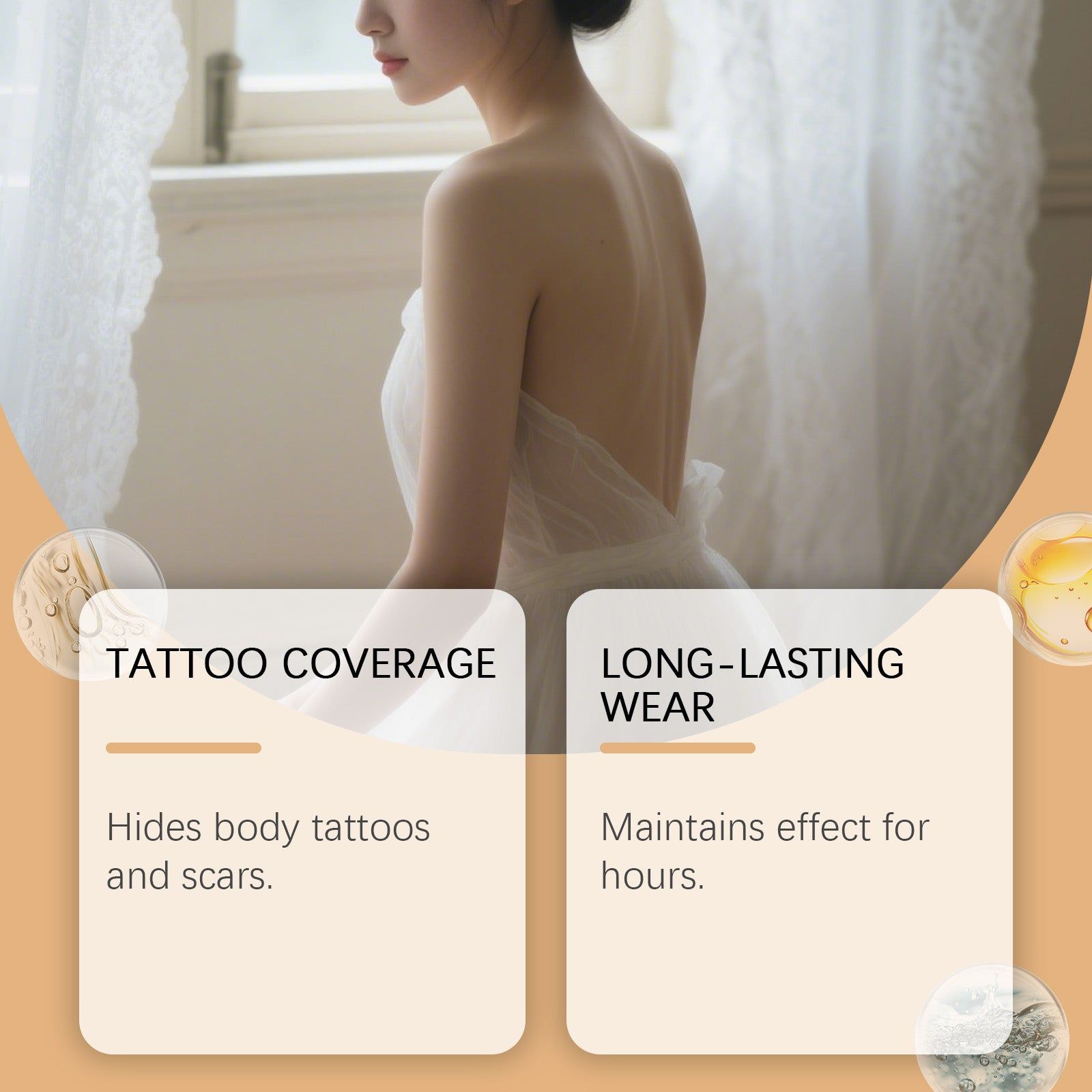Dark Brown Tattoo Concealer, Long-Lasting Body Makeup, Cover Scars and Tattoos ,100g