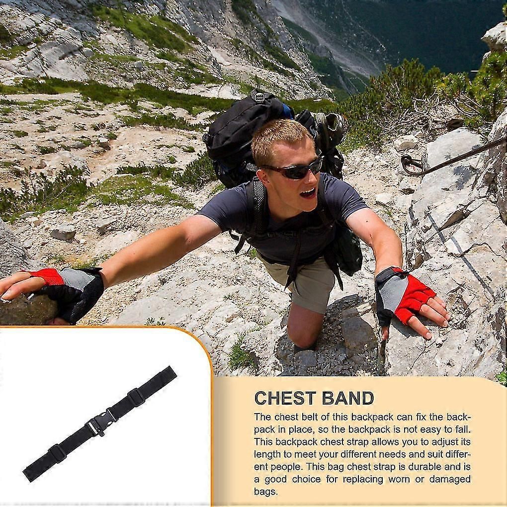 Chest Buckle Harness For Backpack Adjustable Strap Nylon Band