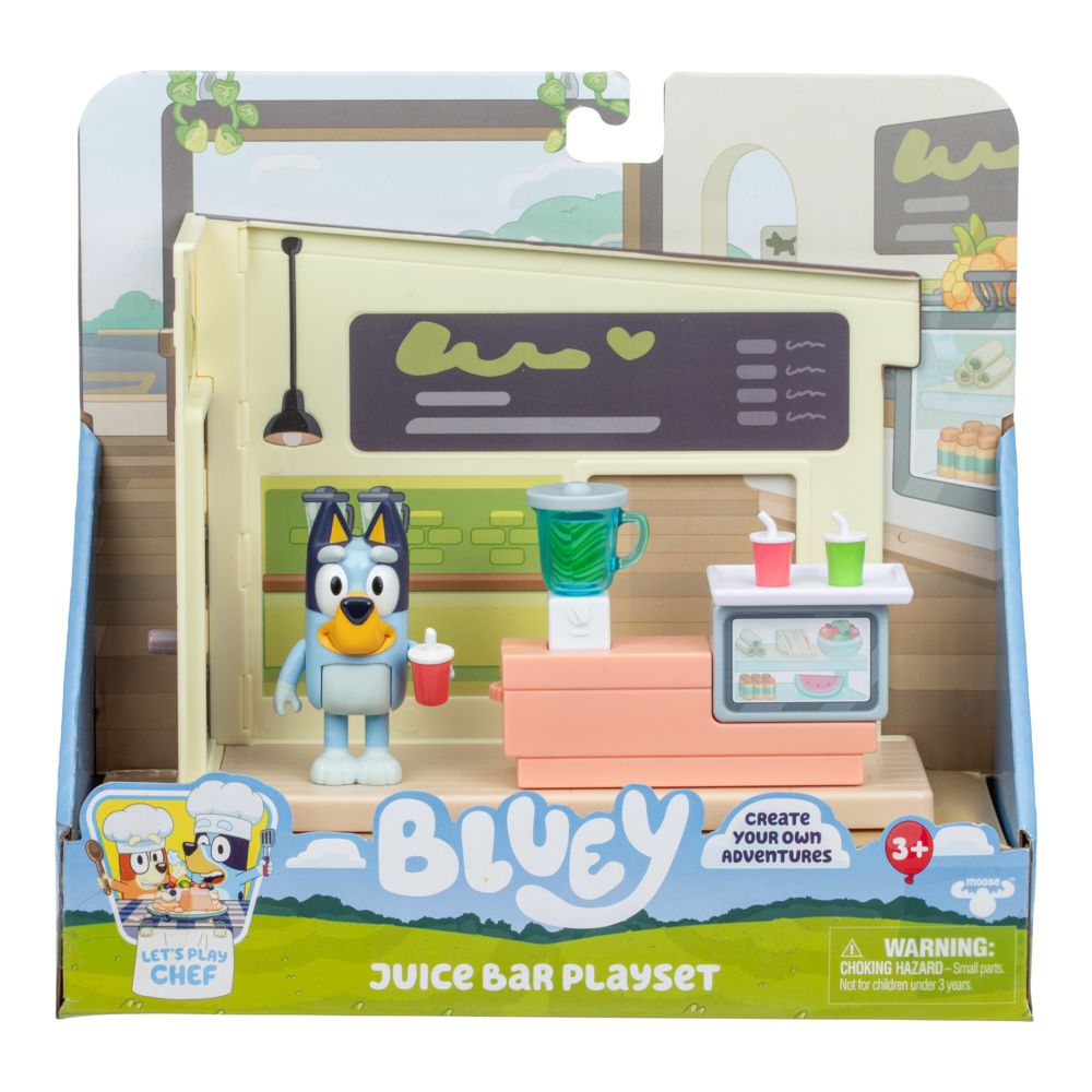 Bluey Let's Play Chef Juice Bar Playset (7.6cm), 3+ years