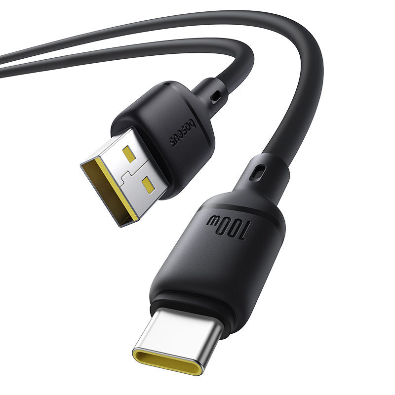 Baseus Silky Series Fast Charging Cable Usb To Type-C 100W 1m, Black, P10377703113-00