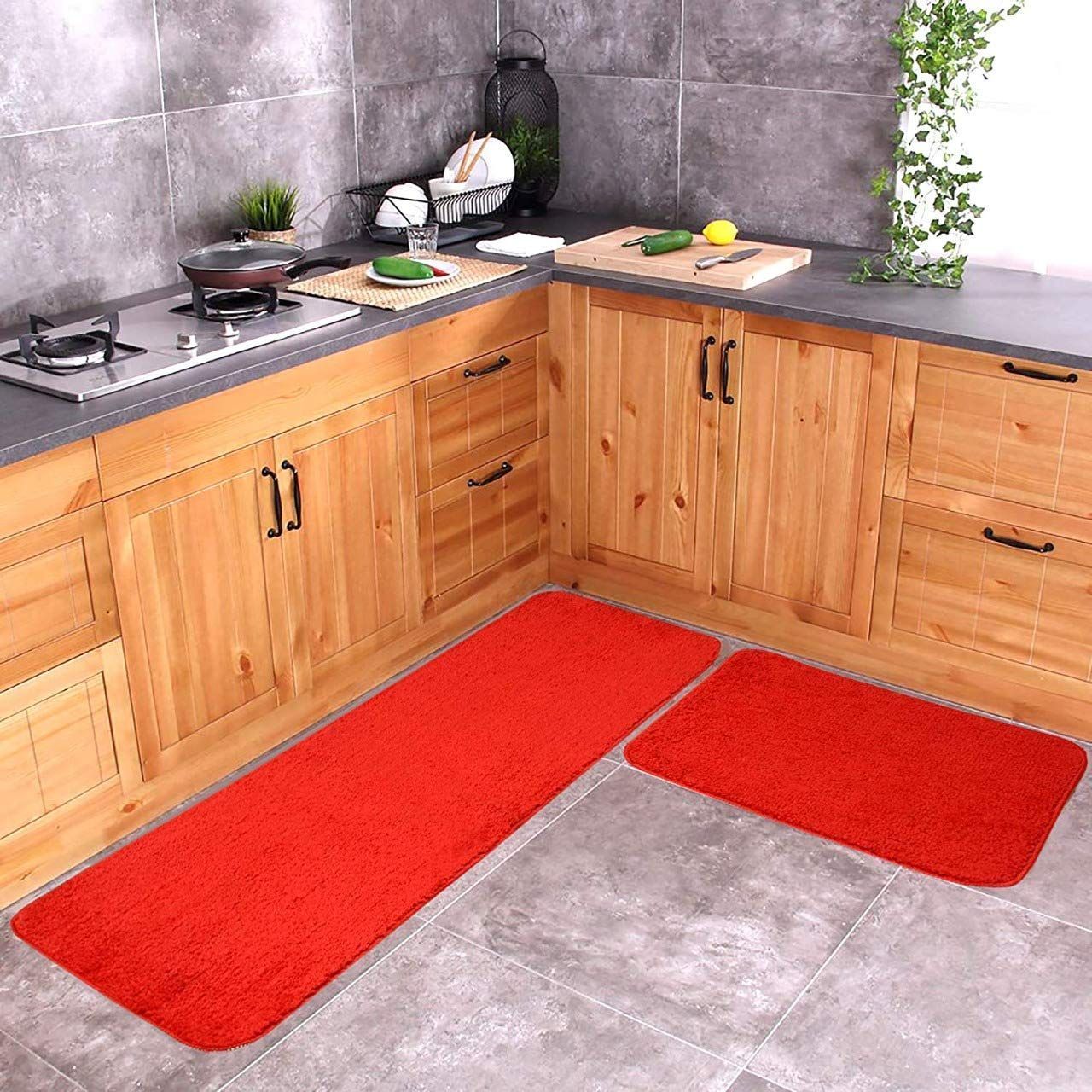AIESY® 2pcs Micro Anti Slip Soft Runner Door Mat for Kitchen