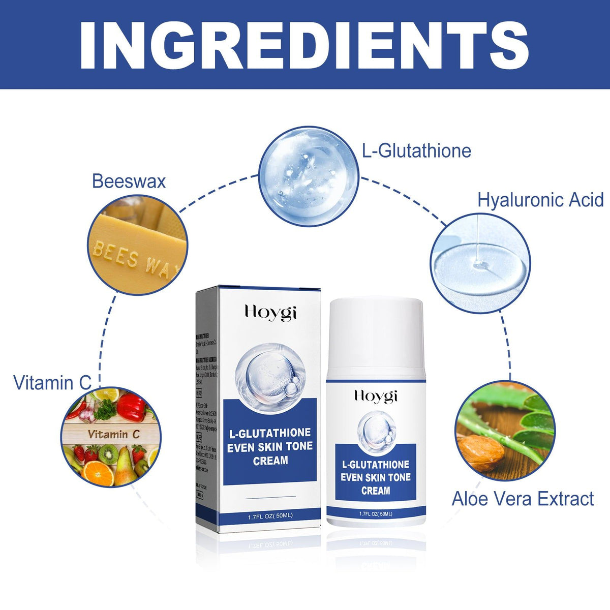 Hydrating Anti-Aging Glutathione Cream for Brightening and Youthful Skin ,50ml