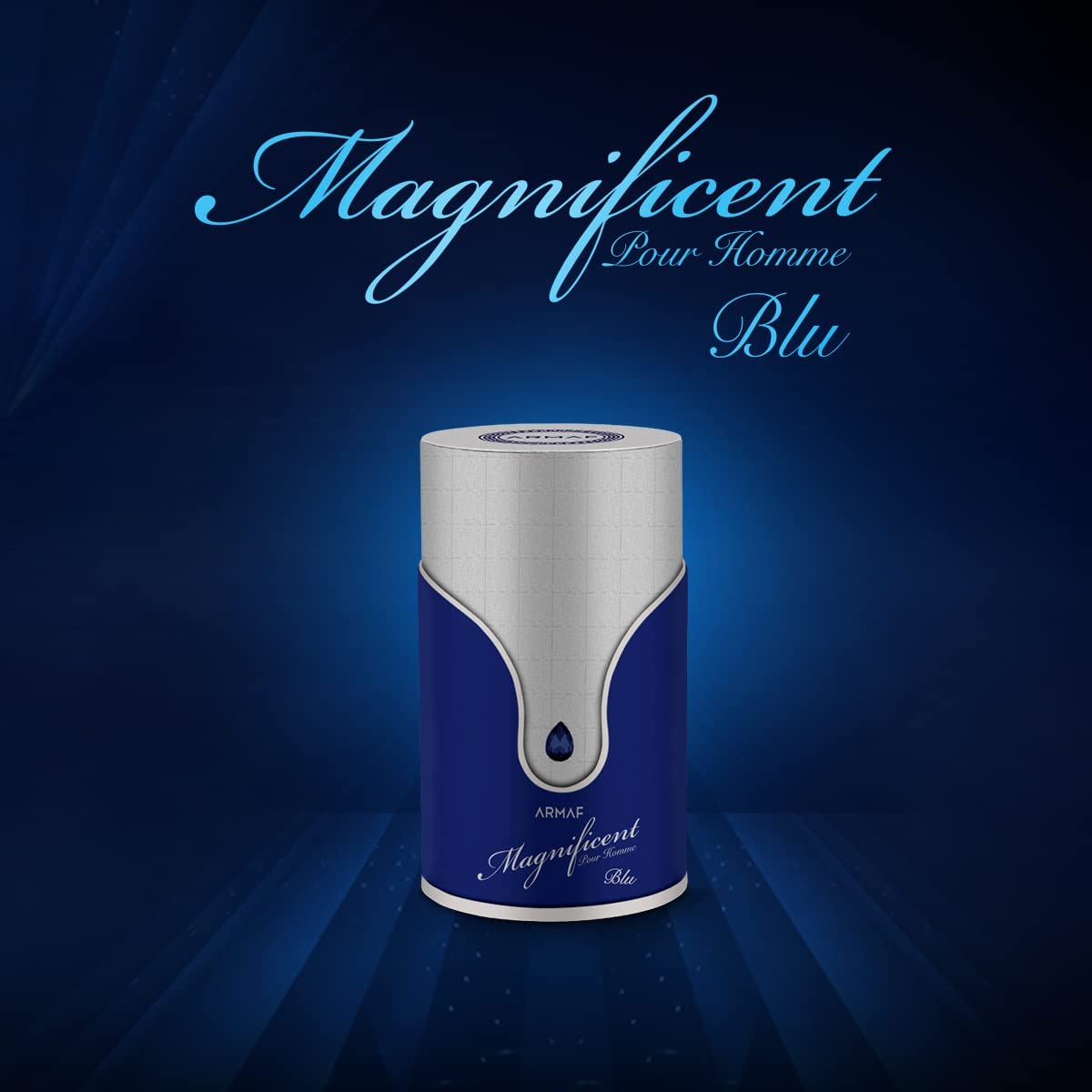 Armaf Magnificent Blue Eau De Parfum Spray For Men, 100ml