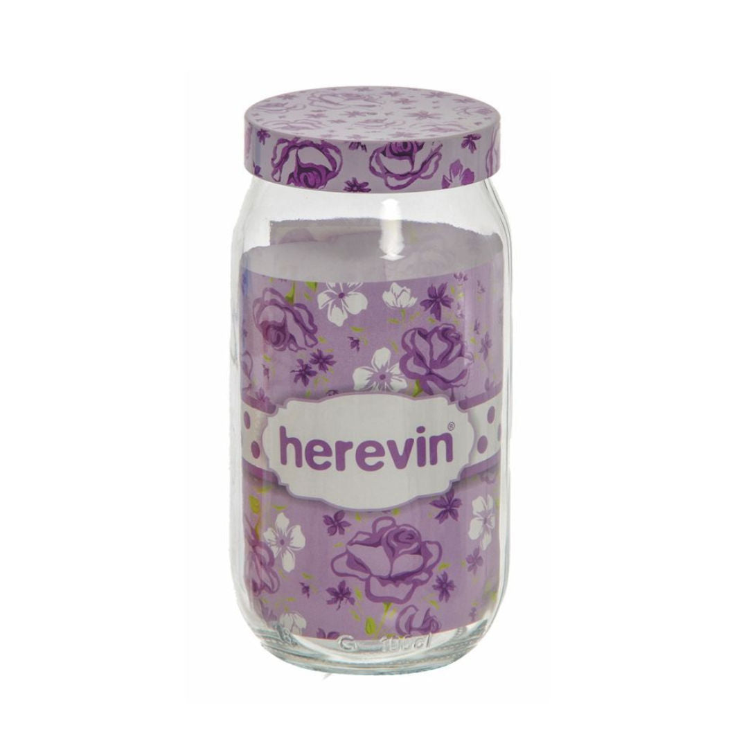 Herevin Glass Jar With Plastic Lid, 1000ml