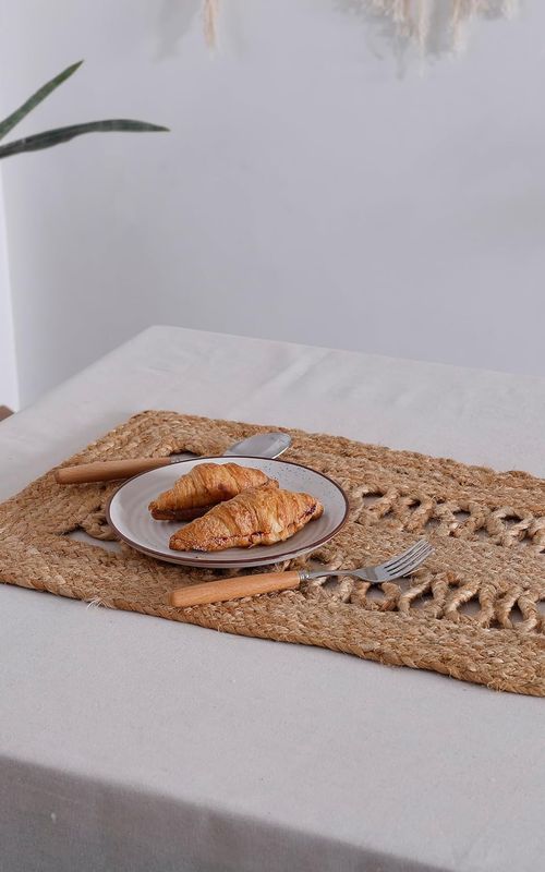 Handmade Eco Friendly Natural Jute Open Weave  Dining Table Runner For Home Decor