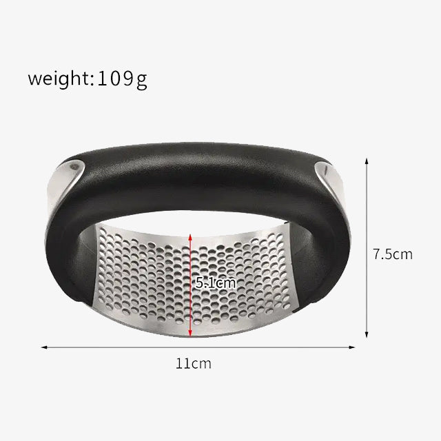 Stainless Steel Garlic Crusher - Durable, Easy-to-Use Garlic Press for Kitchen